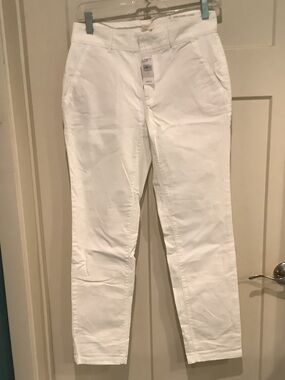 LOFT White Skinny Ankle Jeans